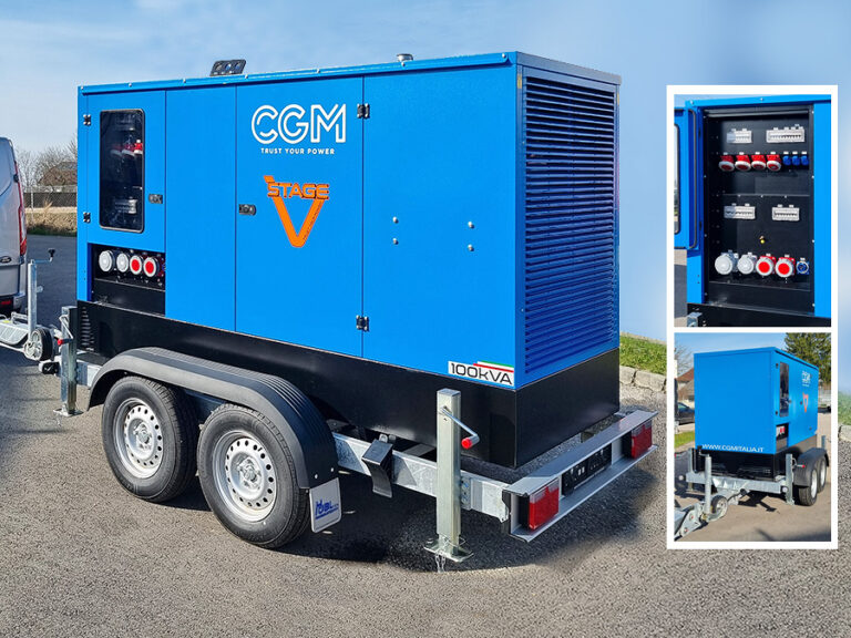 CGM v100 mit FPT Motor auf Anhänger montiert