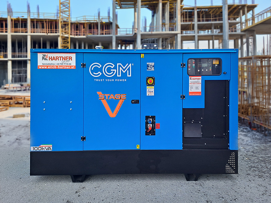100 kVA Stromerzeuger für ein Bauunternehmen